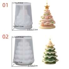 1pc Christmas Tree Scented Candle Resin Mold, Epoxy Resin Casting Mold, Gypsum Mold, Christmas Decoration Desktop Ornament Silicone Mold, Scented Candle Mold, Perfect For Holiday Atmosphere Decor Making, Suitable For Handmade Crafts, Gift Making - Christmas Tree Mold - View 2