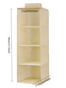 1pc Multi-Layer Hanging Closet Organizer Bag, 4-Tier Foldable Clothes Storage Rack, Bedroom Dormitory Clothing Organizer Bag, Underwear Socks Bags Multifunctional Storage Bag, Oxford Cloth Hanging Closet Organizer - Daily Clothing Organizer - Multicolor - View 12