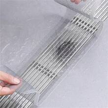 1 Roll 7*500cm Disposable Drain Stickers For Kitchen And Bathroom, Anti-Clog Hair And Insect Filter Mesh - A - View 3