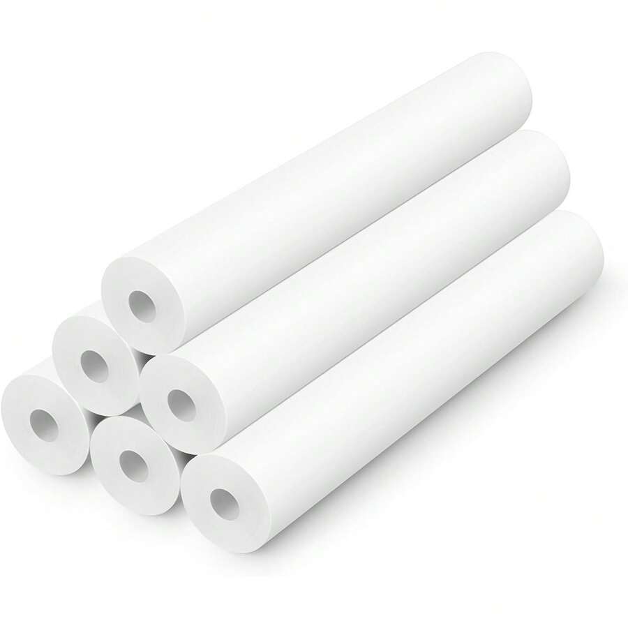 5 Rolls A4 White Thermal Printing Paper, 210*30mm (8.3*1.2 Inches), Durable, Suitable For Portable Printers, Thicker And Brighter, Clearer Fonts, Better Printing Quality - A4 - View 1