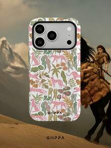 GIIPPA 1 pieza Fondo blanco con diseño de tigre y diferentes patrones de hojas, funda para teléfono 17 Pro Max, compatible con teléfono 16 Pro Max, 15 Pro Max, 14 Pro Max, funda de teléfono de estilo coreano de alta gama, elegante e interesante, compatible con 11/12/13/14/15/16 Pro Max Plus, diseño elegante adecuado para hombres y mujeres, ¡regalo perfecto para novia en Navidad, Día de San Valentín, Pascua, temporada de bodas y cumpleaños! - Multicolor - Ver 8