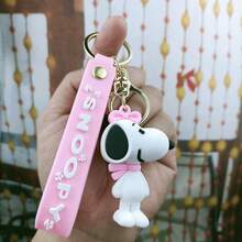 1pc Space Snoopy Keychain Bag Pendant, Girls Mood Style Couple Design, Perfect Small Gift For Fans, Family And Friends - Multicolor - View 3