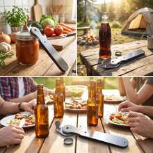 Stainless Steel Bottle Opener - Multi-Purpose Can Opener With Non-Slip Grip - Perfect For Beer Bottles And Home Kitchen Use - View 2