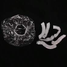 50pcs/100pcs Unisex Waterproof Shower Cap Hair Cover For Bathing, Home Use, Hair Dyeing, Beauty, Hotel Thickened - Multicolor - View 3