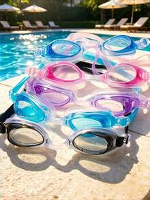 1/3 Swimming Goggles, Double Layer Sealed Lens, Comfortable Elastic Silicone Strap, Waterproof Anti-Fog Leak-Proof, Unisex, Professional Diving Equipment - A - View 1