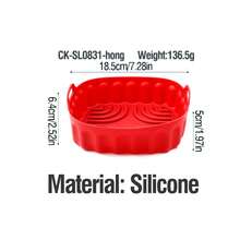 1pcReusable Air Fryer Silicone Pot Liner, Non-Stick Square Air Fryer Basket Insert With Handles, Heat Resistant Baking Tray For Oven Microwave, Easy Clean Air Fryer Accessories - View 11