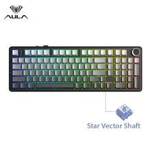 AULA F99 PRO 客製化機械鍵盤，附數字鍵盤與旋鈕，墊片結構，RGB 背光，熱插拔軸體，8000mAh 電池，有線/2.4G/藍牙連接，適合辦公與遊戲 - 查看 14