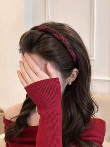 3pcs/1pc Women's College Style Textured Headband, Vintage Elegant Fabric Headband For Face Washing, Versatile Hair Accessory For Daily Wear, High Cranial Top Hair Accessory, Suitable For Daily, Casual, Party, Beach, Vacation, Hairstyle Design, Face Washing/Hair Washing, Makeup, Clothing Accessory, Spring Headband, Summer Headband, Autumn Headband, Winter Headband, Back To School, School - Multicolor - View 3