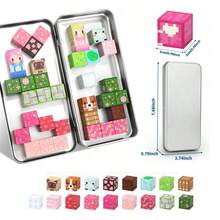 35pcs Magnetic Building Blocks Children's Toy, Girl Theme, With Storage Box, Suitable For Girls 3 Years Old And Above, Upgraded STEM Sensory Gift, Princess Magnetic Game, Toddler Educational Toy - Multicolor - View 7