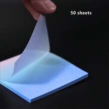 100 Sheets Gradient Shiny Transparent Sticky Notes, Glitter Effect, Self-Adhesive, No Residue, Transparent Material, Bookmark Function, Notebook Use, Back To School Gift, Size 3"X3" - one-size - View 16