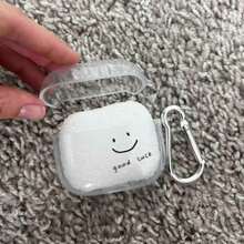 幸运笑脸耳机盒适用于 Apple Pro 2/ 3 无线耳机，透明柔软保护套 - 無色 - 查看 6