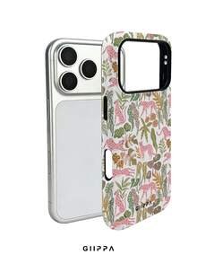 GIIPPA 1 pieza Fondo blanco con diseño de tigre y diferentes patrones de hojas, funda para teléfono 17 Pro Max, compatible con teléfono 16 Pro Max, 15 Pro Max, 14 Pro Max, funda de teléfono de estilo coreano de alta gama, elegante e interesante, compatible con 11/12/13/14/15/16 Pro Max Plus, diseño elegante adecuado para hombres y mujeres, ¡regalo perfecto para novia en Navidad, Día de San Valentín, Pascua, temporada de bodas y cumpleaños! - Multicolor - Ver 3