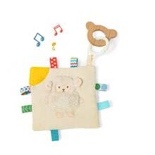 Newborn Commemorative Rattle, Cute Shaped Baby Grip Rattle Toy, Infant Grip Training Toy, Newborn Gift, Full Moon Commemorative Gift, Early Education Sheep Anti-Tear Toy, Baby Hand-Eye Coordination Tactile Toy, Multi-Function Sensory Toy, Christmas Halloween Gift, Soft And Easy To Grip, Fluffy Comfort Blanket Rattle Set - Multicolor - View 16