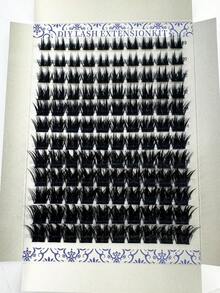 HBZGTLAD 12 Rows 10-18mm Dense Fluffy Hot Melt Thick Eyelash Extensions D Curl Fluffy Eyelash Clusters 0.05/0.07 Thickness Russian Curl Wispy Individual Mixed Eyelash Extensions Reusable - D - 查看 11