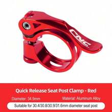 Fashion CNC Seatpost Clamp, Suitable For Mountain Bike/Road Bike, Ultra-Light Aluminum Alloy, 31.8mm/34.9mm, Anti-Slip Design Bicycle Accessory - Multicolor - View 11