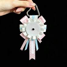 1pc Badge Decorated Flower Brooch Pin Keychain, Bag Charm Pendant, Ita Bag Decoration Accessory, Ribbon Lace Badge Display Accessory, Idol Decoration, Gift Accessory, Handmade Bow, Collectible Ribbon Fabric, Support Memorial Theme Festival Decoration Pendant - A - View 14