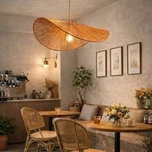 2pcs Creative Handmade Woven Pendant Light Shades, Vintage Retro Style, Hemp Rope Woven Rattan-Like Lamp Shade For Living Room, Dining Room, Bed & Breakfast, Bedroom, Loft - Round - View 1