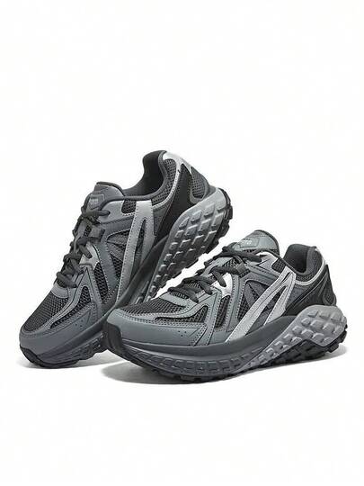 Skechers 男士氣墊緩震熊貓鞋透氣網布復古老爹鞋百搭運動休閒鞋
