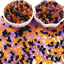 200/500/2000pcs 6mm Acrylic Halloween Faceted Beads, Crystal Spaced Beads, Perfect For DIY Jewelry Bracelets, Necklaces, Halloween Decor - Random Color - View 6