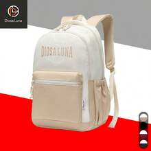 DIOSA LUNA Mochila Unisex Gran Capacidad Material Resistente y Duradero para Hombre Mujer, Mochila Escolar Ideal para Escuela Trabajo y Salidas Diarias A1004 - Albaricoque - Ver 2
