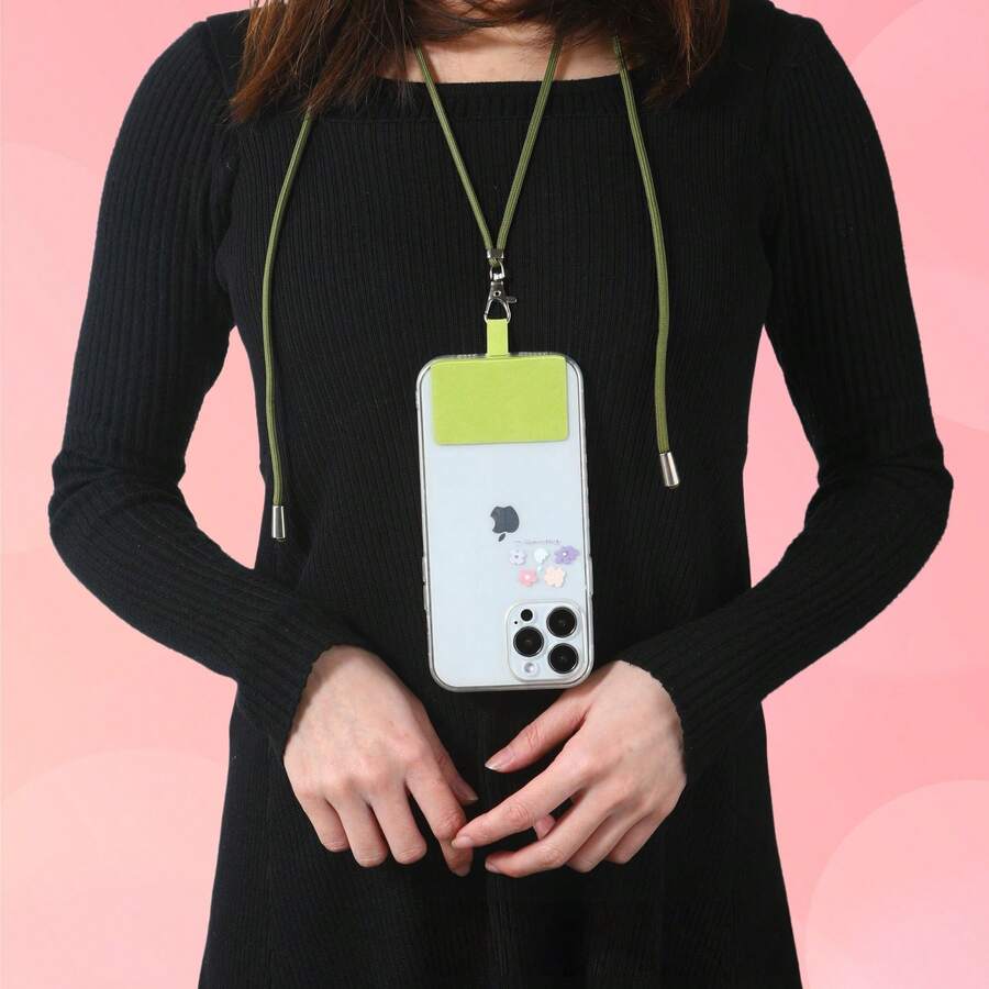 2pcs New Best-Selling Universal Phone Lanyard Phone Case Lanyard, Universal Phone Lanyard, Crossbody Neck Hanging Anti-Loss Rope With Colorful Pads - Multicolor - View 1