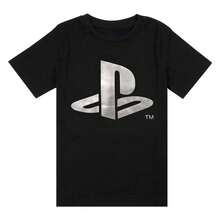 Playstation Boys Logo Foil T-Shirt - Black - View 1
