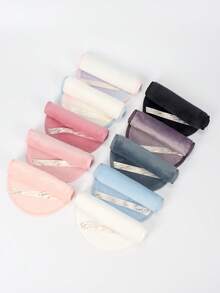 1840 Satin Ribbon Face Cleansing Cloth 1pc, Machine Washable, Reusable Cleaning Tool, Suitable For Face Washing, Cleansing, Makeup Removal, All Skin Types - Multicolor - View 3