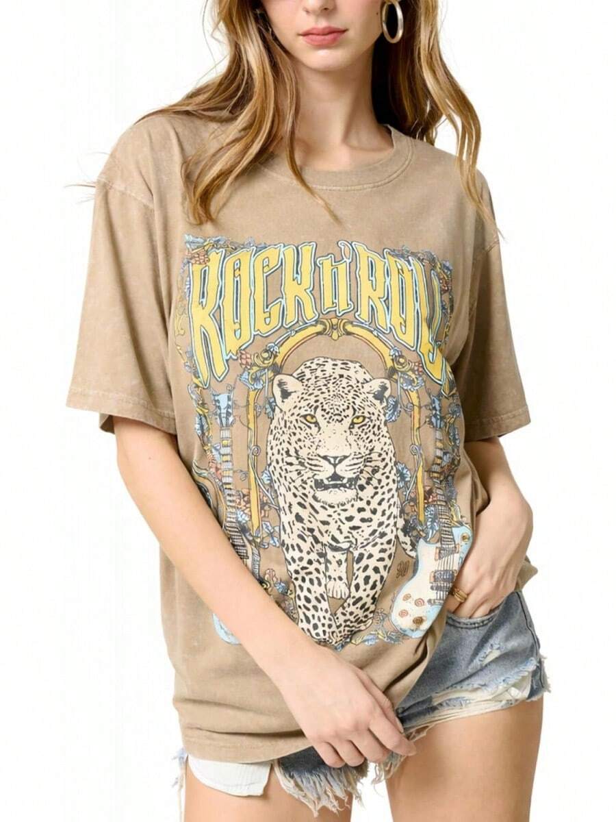 Women T-Shirts - 灰褐色-5 - 查看 1