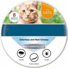Pet Cat Collar, Designed To Protect Against Fleas, Lice, And Ticks. Provides Long-Lasting Protection. - 灰色 - 查看 1