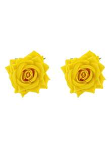 1pc Women's New Sweet Tassel Flower Hair Clip, Side Hair Clip, Half-Up Hairstyle Hair Accessory - Multicolor - View 19