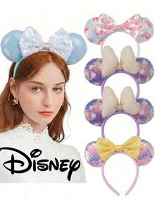 1pc Anime Cute Cartoon Themed Headband, Halloween Decoration, Christmas Decoration, Holiday Essential, Back To School Decoration, Amusement Park Decoration, With Cute Ear Design, Perfect For Cosplay, Shiny Party Essential, Suitable For Student Party, Costume Party, Cosplay, Theme Park And Travel, Perfect Gift For Birthday, Christmas, Anniversary And Holiday Gathering - Multi-color - View 1