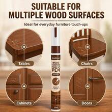 1pc Wood Furniture Repair Pen, Used For Recolor And Repair Scratches, Peeling Paint On Solid Wood Tables, Chairs, Floors, For Wood Surface Restoration - Wood Touch-up Paint Pen - View 1