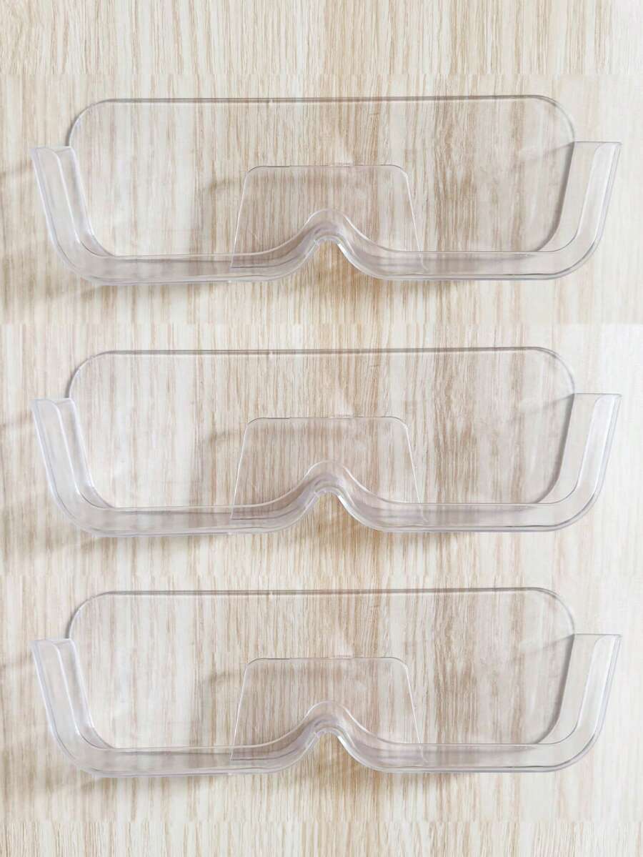 2/4/6pcs High Transparency Eyeglass Holder, Fashion Eyeglass Storage Organizer, Wall-Mounted Eyeglass Display Box With Adhesive Backing, Suitable For Home, Office, Dorm - View 1
