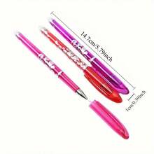 48-Pack Of Erasable Neutral Pens, 8 Colors, Replaceable Ink Cartridges, Writing Pens With Pocket Clip, Suitable For School And Office Supplies, Gift For Students During The Back-To-School Season - Sets - View 2