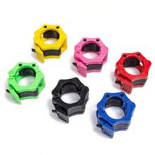 2pcs 5cm Quick Release Barbell Clamps, Rotating Lock Barbell Collars, Weight Bar Clips For Strength Training - Multicolor - View 6