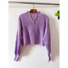 Women's Knitted Sweater - Lila Púrpura - Ver 6