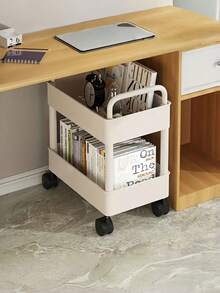 Carrito de almacenamiento con ruedas de 3 niveles con asa - Estante de almacenamiento multifuncional para el suelo, perfecto para la organización de la cocina y el baño, estante de drenaje móvil, ideal para fiestas de vacaciones, artículos esenciales de regreso a la escuela y planificación de Año Nuevo - Multicolor - Ver 11