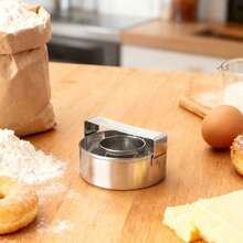 Cookie Cutter Set, 1PC 6.5cm Stainless Steel, With Handle, Non-Stick Easy Release, Home Baking Frying For Bakers - View 4
