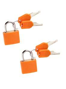 Small Padlock With Key, Suitable For Luggage Lock, Outdoor Camping Travel Lock, Bicycle Lock, Backpack Lock, Gym Locker Lock, Suitcase Lock, Copper Core Padlock, Classroom Matching Games And More - Multicolor - View 8