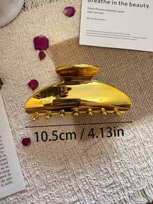 3件組女款10.5cm/4.13in金色、黑色波點與白色波點大號貝殼髮夾，高品質優雅簡約百搭漸層色夏季髮飾，適合日常、休閒、派對、工作、度假、洗臉、化妝、穿搭 - 彩色 - 查看 3