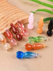 1 buah Roller Pijat Mata Biji Teratai, Tongkat Gua Sha Mata Mini Kepala Ganda dari Resin, Alat Perawatan Kulit, Cocok untuk Pijat Wajah dan Tubuh - MultiWarna - View 1