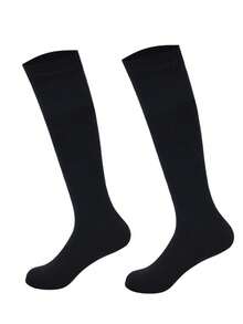 1 Pair Sports Compression Socks, Elastic Long Tube Athletic Socks For Fitness, Running, Pressure Calf Socks - Multicolor - View 11