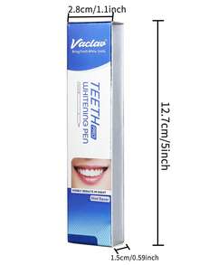 2pcs/Box Vaclav Teeth Whitening Pen Teeth Whitening Gel Remove Tooth Stains Oral Care Gentle Gel Gradual Whitening Natural Color Effective For Coffee And Tea Stains - 2 Pieces - View 9