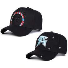 1pc Men's CA Trucker Hat, Personalized Letter Embroidered Baseball Cap, Street Fashion 5-Panel Hat, Outdoor Sun Protection Casual Hat, Spring/Autumn Travel, Beach Vacation - Multicolor - View 1