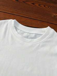 A White Short-Sleeve Top With A Sweet Milk Tea Donut Star Pattern, Perfect For Girls To Wear In The Summer - style1 - 查看 4