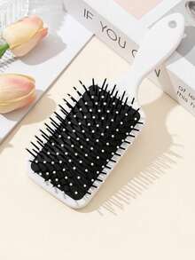 Summer Blue Turtle Pattern Straight Hair Cushion Brush, College Style Ocean Shell Pattern Large Massage Breathable Handheld Comb, Back To School Essential, INS Style Floral Comb, Birthday And Holiday Gift, For Family And Friends - Multicolor - View 11