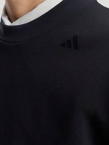 Adidas Men's WUZONG WEN CREW Knitted Sweatshirt No Hood KG0802 - Black - View 4