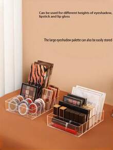 1/2pcs Multi-Functional Eyeshadow Palette Storage Box, Suitable For Storing And Organizing Lipstick, Perfume, Eyeshadow Palettes And Various Cosmetics, Perfect For Use On Vanity, Bedroom, Office Or Bathroom Drawer, Also An Excellent Gift For Family, Friends, Classmates And Women,Bedroom Room Decor,Back To School - Multicolor - View 5