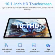 Qetupa Tablet Android 15 inci HD IPS 10,1 inci, Layar Sentuh 1280*800, Prosesor Octa-Core 2.0GHz, RAM 4GB + Penyimpanan 64GB, Bluetooth 5.2, WiFi 5 802.11ac (Tidak Termasuk Slot Kartu SIM dan Adaptor) - Biru - View 3