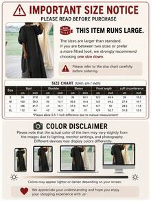 女款時尚中長洋裝，燈籠袖收腰設計，半袖圓領，開衩細節，休閒梭織面料，舒適，女款休閒圓領泡泡袖鏤空寬鬆長洋裝，純色夏秋海灘度假洋裝 - 黑色 - 查看 4